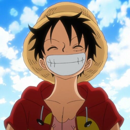 luffy is smiling