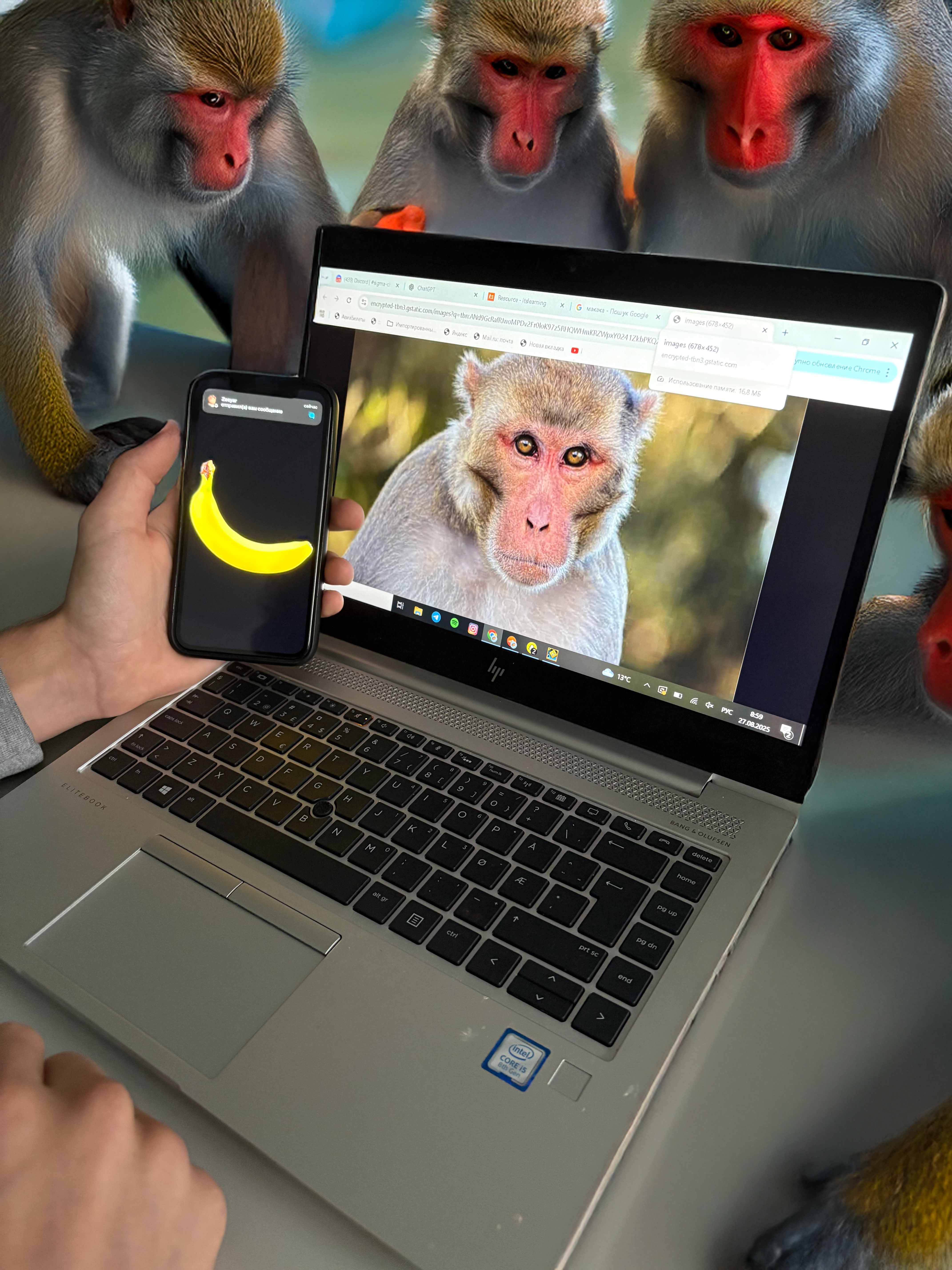 på bildet ser vi fiskeutstyr og eit vatn.